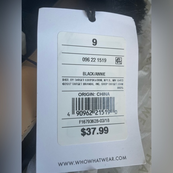 SIZE 9 Who What Wear Annie Black Fringe Mules NWT - Picture 5 of 6